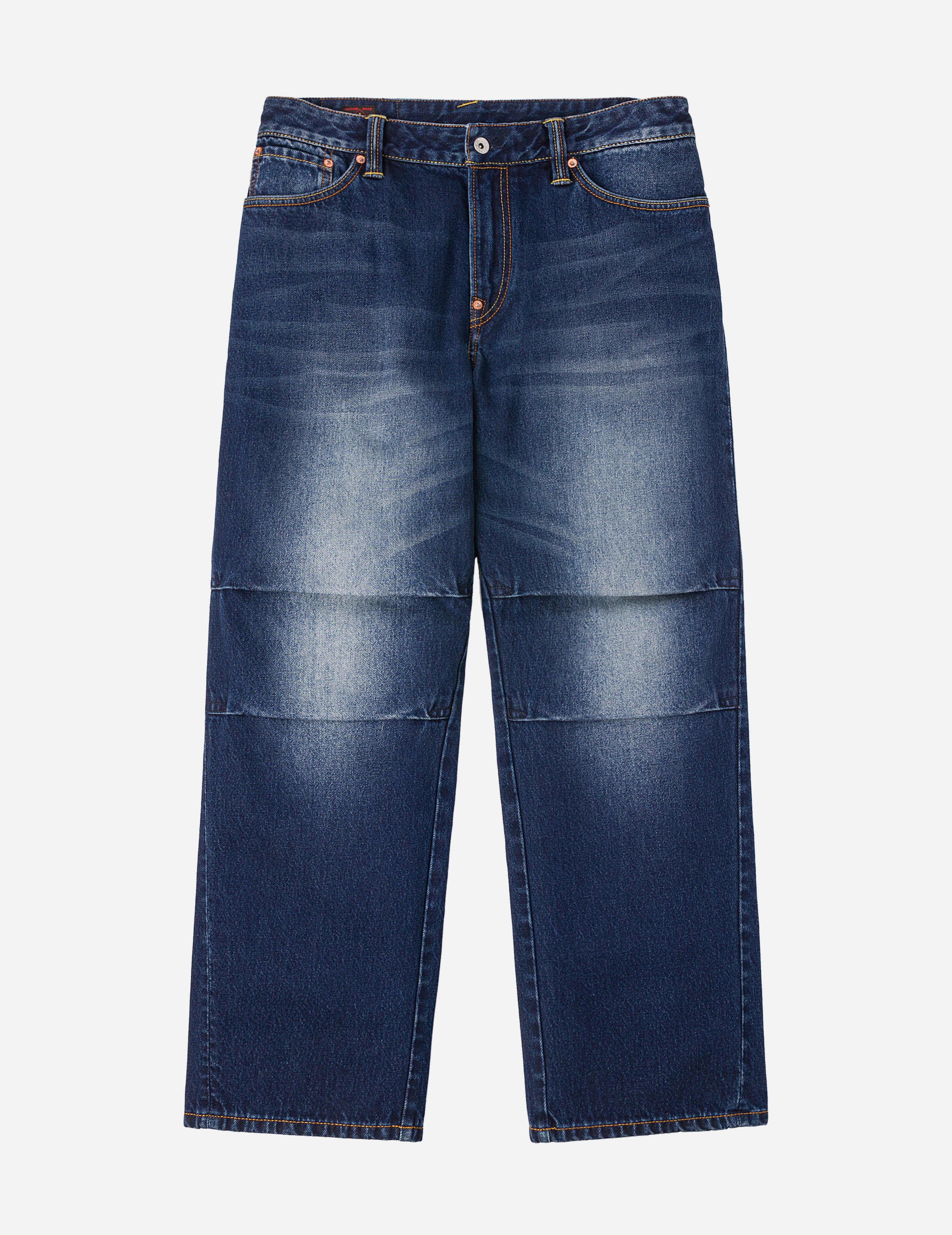 Hand-Drawn Seagull Print 3D Fit Jeans